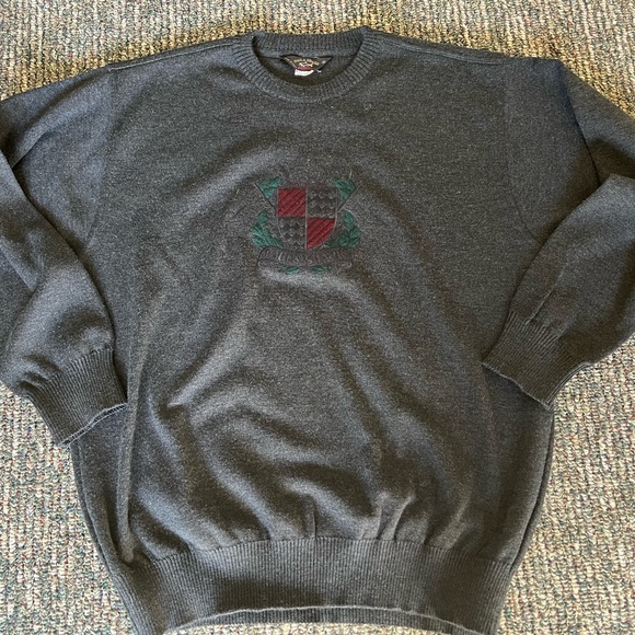 Men's Paul & Shark Yachting Wool Sweater grey Black Sz XXL Vintage?